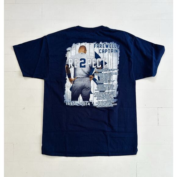 Vintage Respect 2 Derek Jeter Graphic T-Shirt Large - Picture 1 of 3